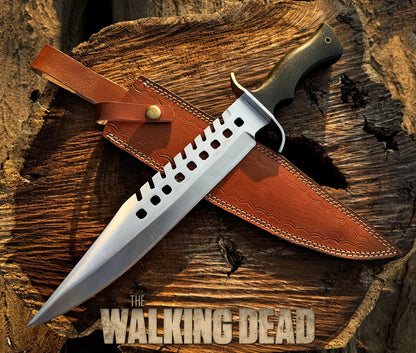 The Walking Dead: Handmade Negan Bowie Full Tang Fixed Blade Replica Knife - Vortex Blades