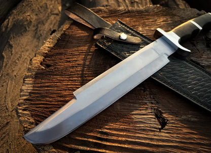 Predator Bowie Knife: Handmade Stainless Steel Replica Machete – Inspired by Predator & Rambo - Vortex Blades
