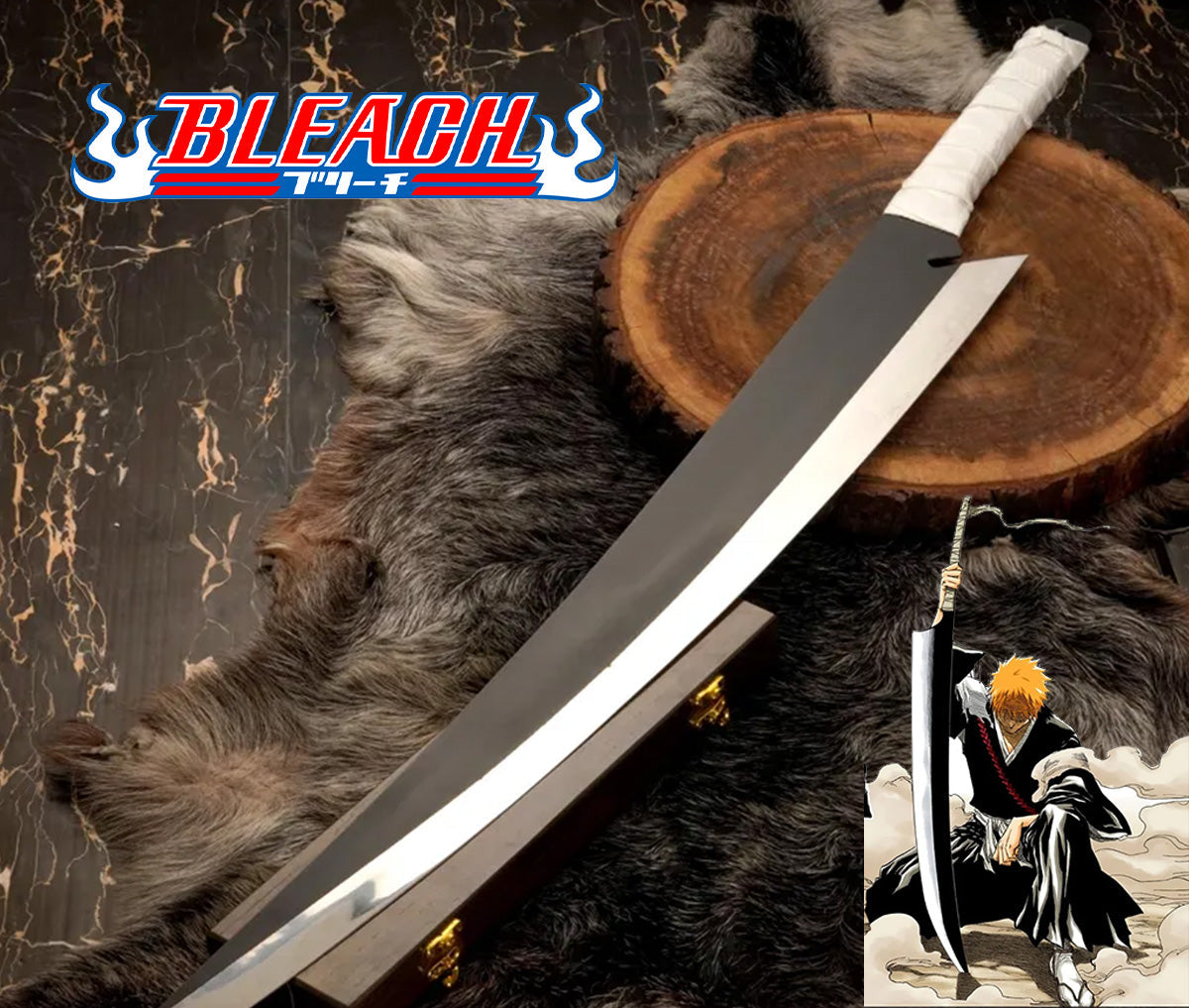 Kurosaki Ichigo Zangetsu Sword – Anime-Inspired Zanpakuto Decorative Collectible