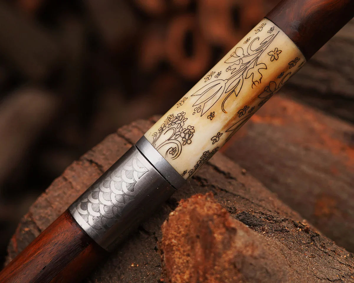 Handmade John Wick Chapter 4 Caine's Replica Sword with Premium Wooden Sheath - Vortex Blades